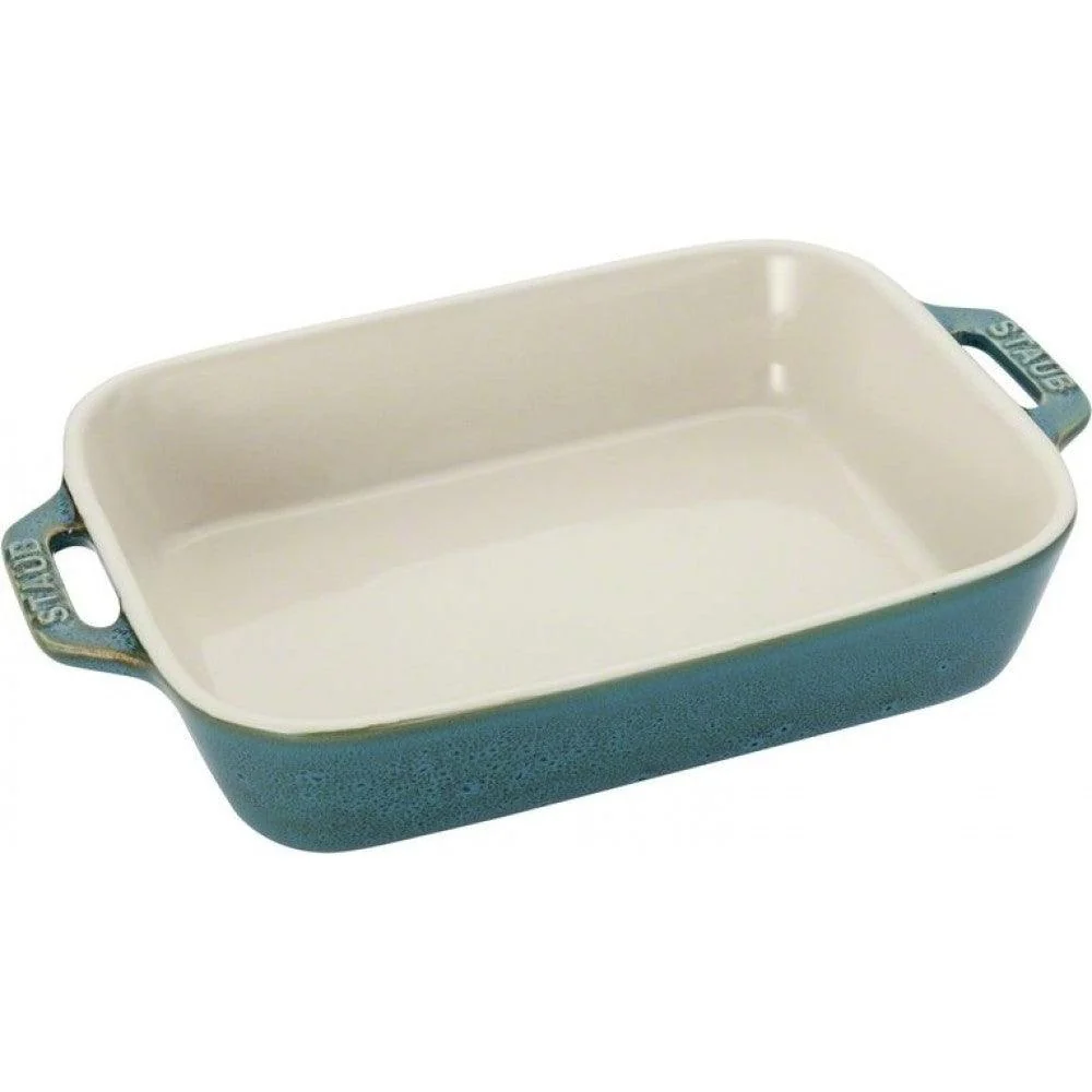 Staub Gratineerschaal 27 x 20 cm - turquoise