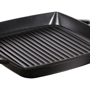 Staub Grillpan 2 grepen , vierkant 33 x 33 cm - zwart