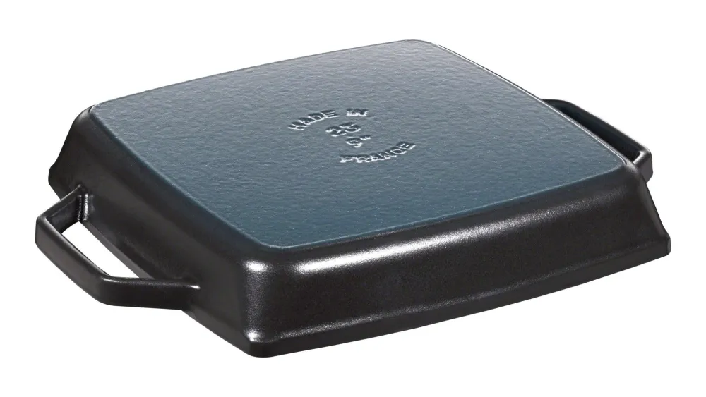 Staub Grillpan 2 grepen , vierkant 33 x 33 cm - zwart