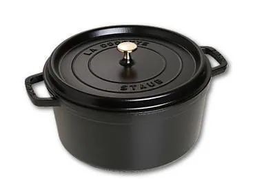Staub Ronde stoofpot 30 cm Zwart