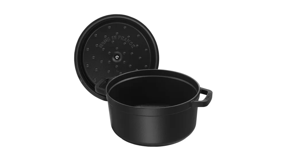 Staub Ronde stoofpot 30 cm Zwart