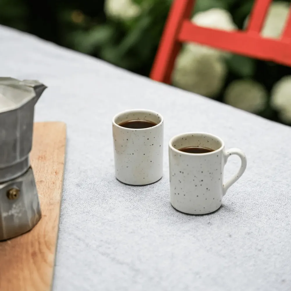 Stock Antwerpen Espresso kop Wit Spikkel
