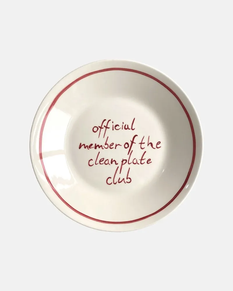 Studio Noticed Ontbijtbord "Official member clean plate club"