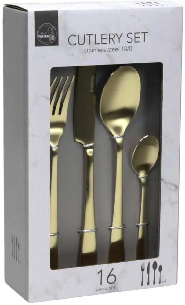 Studio Tavola Bestekset - Modern - Champagne - 16-delig / 4 personen