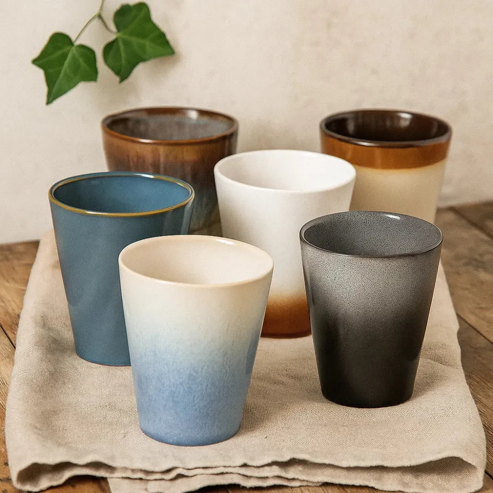 Studio Tavola Cappuccinokopjes - Koffiebekers - Storm - 310 ml - 6 stuks