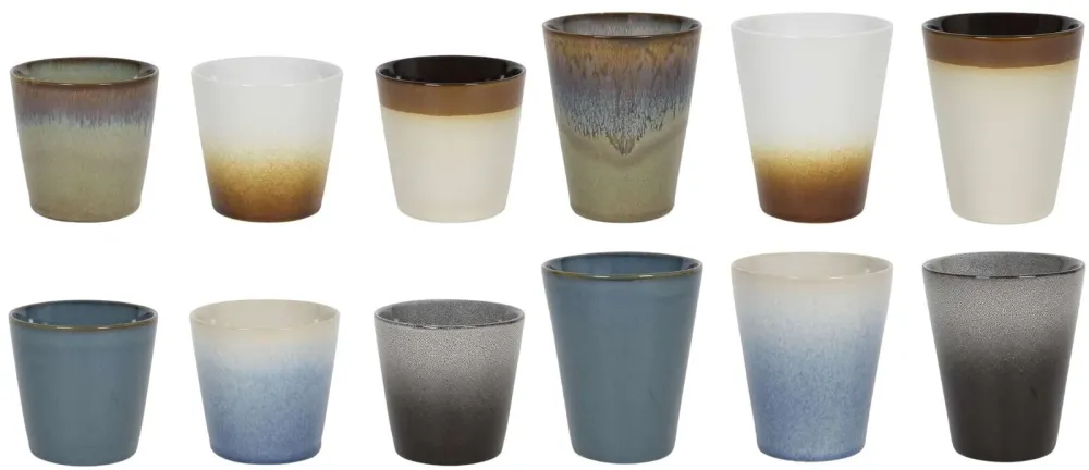 Studio Tavola Koffieset - Koffiekopjes & Cappuccinokopjes - Storm - 12 stuks