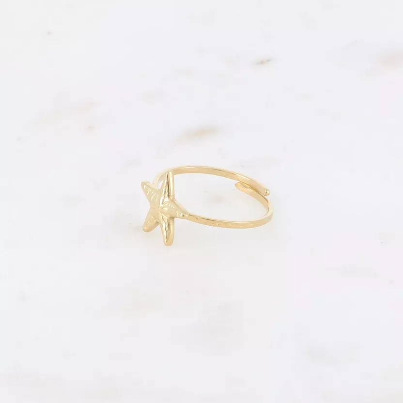 Ring Starfish goud Sunset Fashion