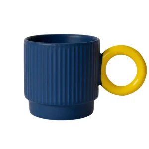 Table Joy Luka Mugs Blauw (Geel oor) Blauw Aardewerk