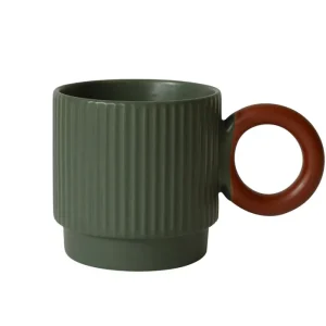 Table Joy Luka Mugs Groen (Bruin oor) Groen Aardewerk