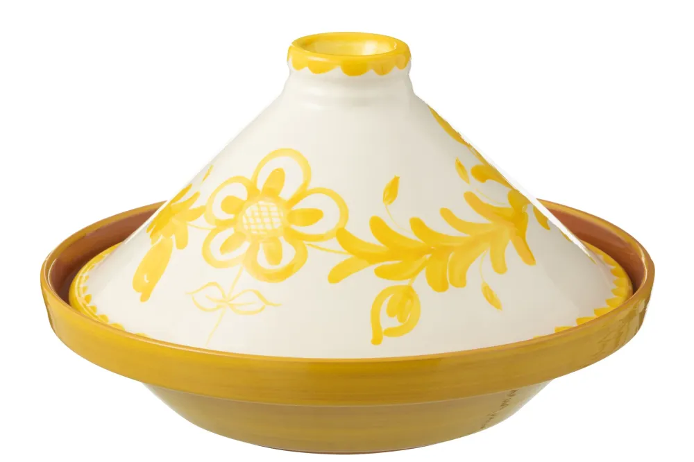 Tagine Granada Keramiek Wit/Geel