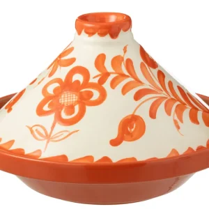Tagine Granada Keramiek Wit/Oranje