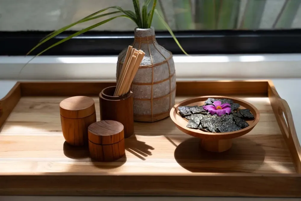 Teakwortel Taart Plateau Belvivere - S