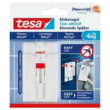 Tesa klevende spijker voor tegels en metaal 2x4kg