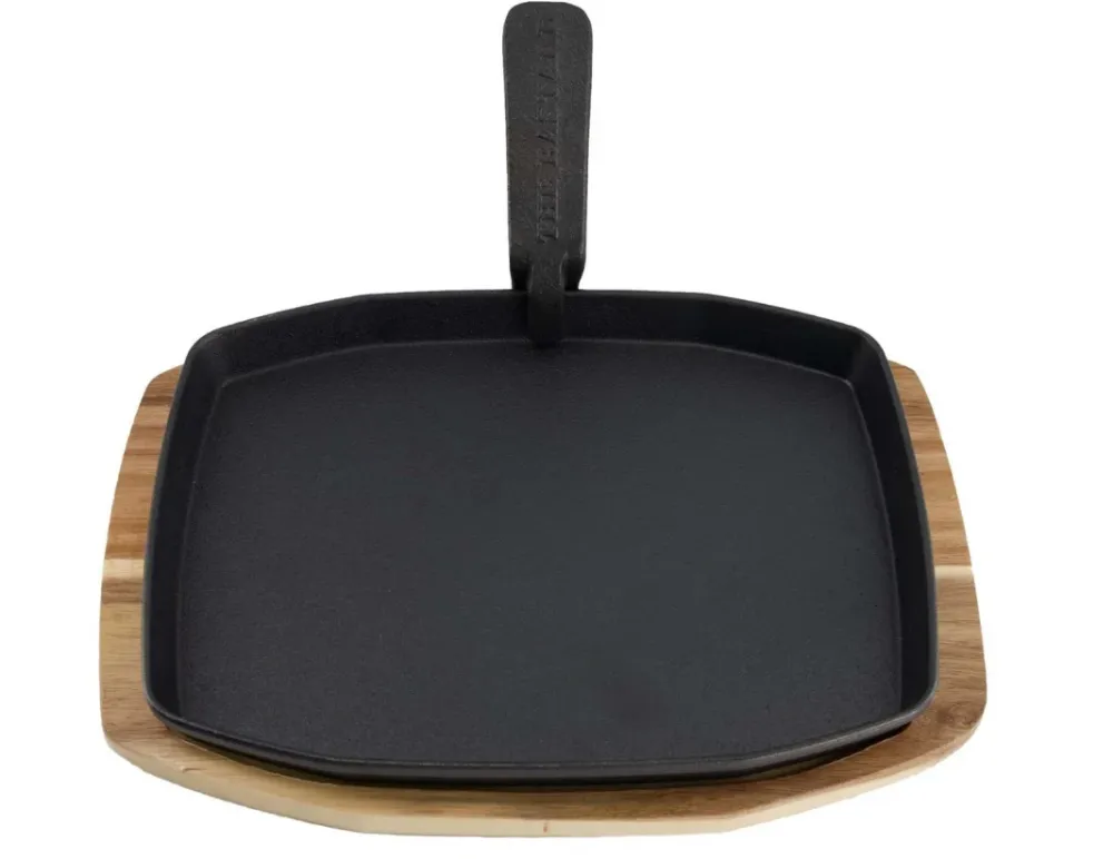 Sizzling Plate & Holder Cast Iron The Bastard