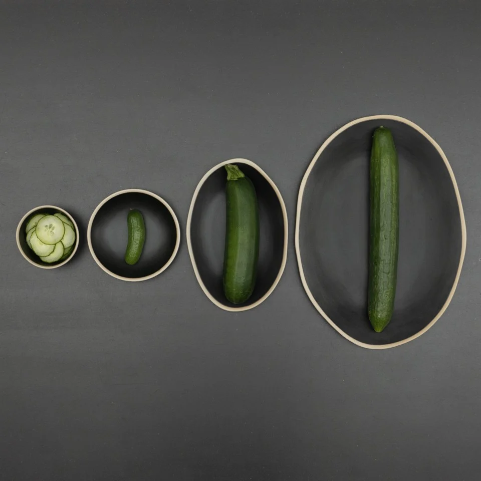 Table Atelier Kom 10 cm Set van 2 Black Truffle