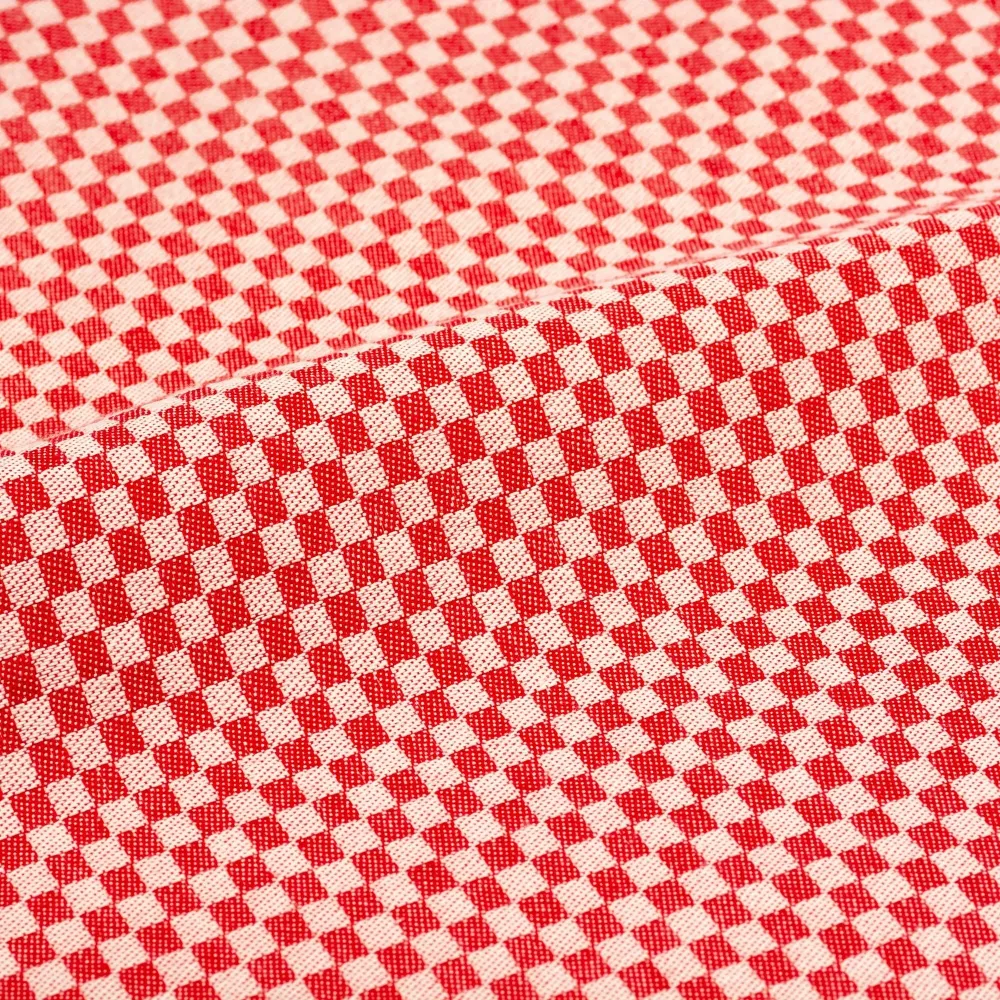 Theedoek Kleine Ruit Rood