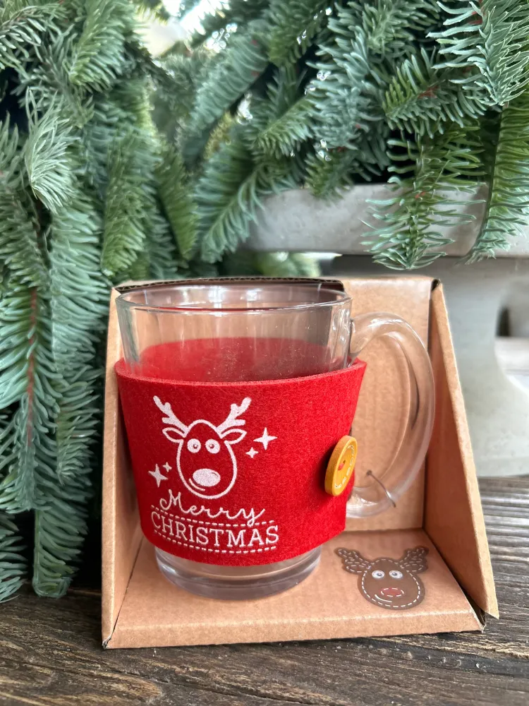 Theeglas met de tekst Merry Christmas