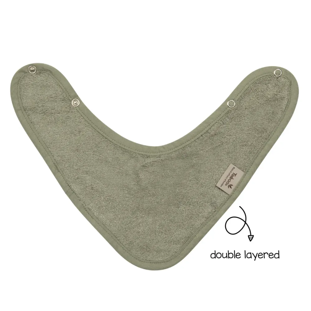 Timboo Bandana slabben 36x20cm - Extra zacht - Whisper Green