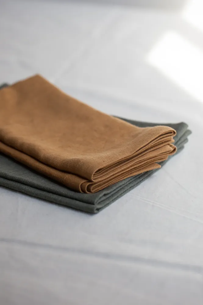 Groene 100% Linnen servet Timeless Linen