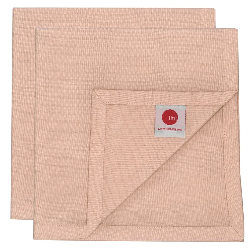 Tint Uni Giftset 2 Servetten 45X45cm Rose Smoke rose smoke 100 % katoen