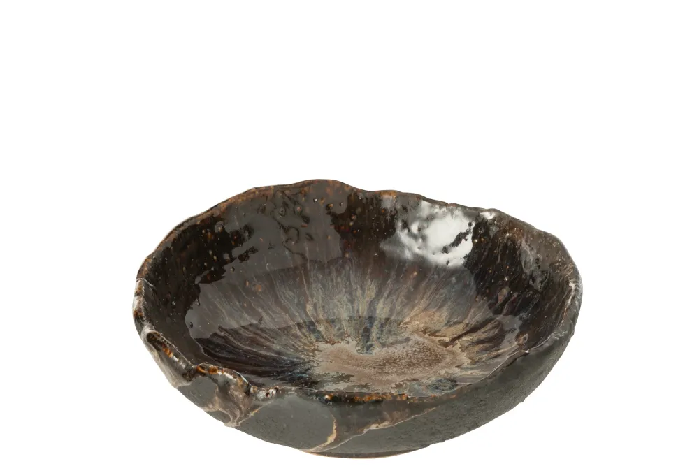 Tray Decoratieve Naga Keramiek Bruin/Zwart Medium