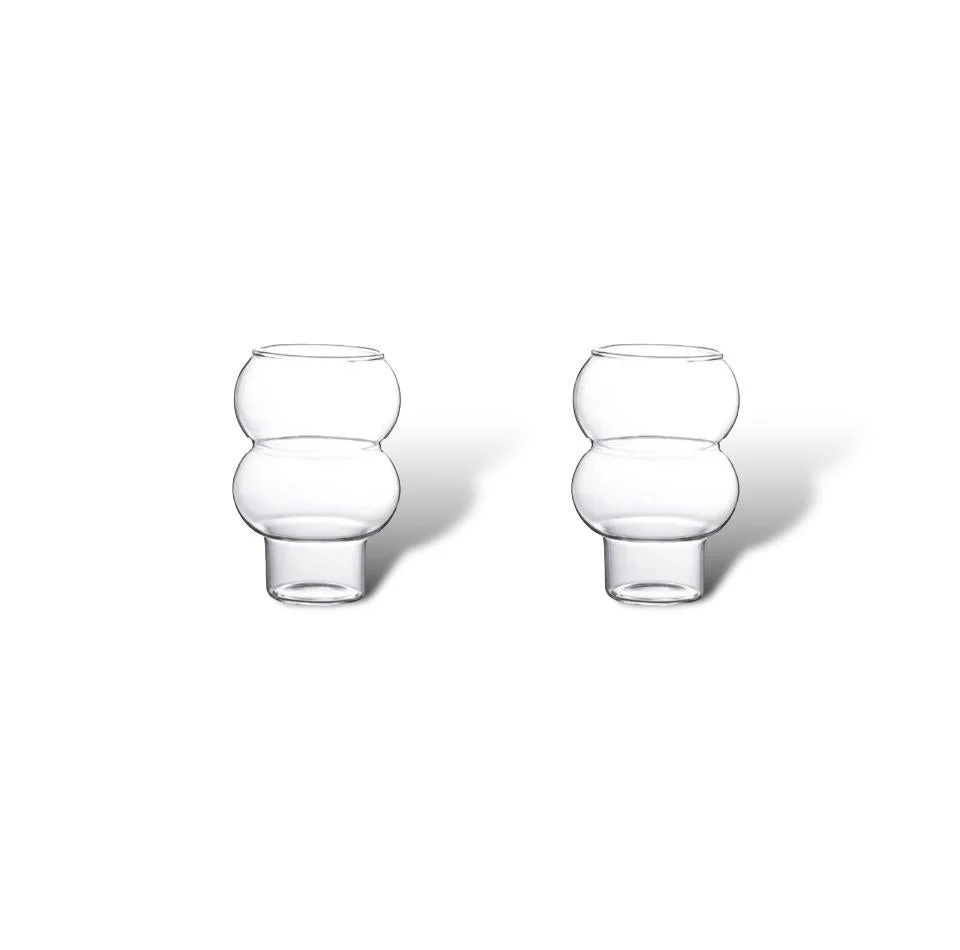 Trendy Bubble Glazen – Set van 2 | 500 ml Inhoud