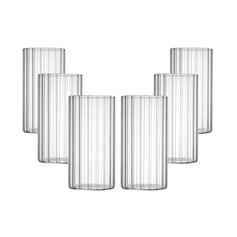 Trendy Glazen Ribble Model – 400 ml (Set van 2)