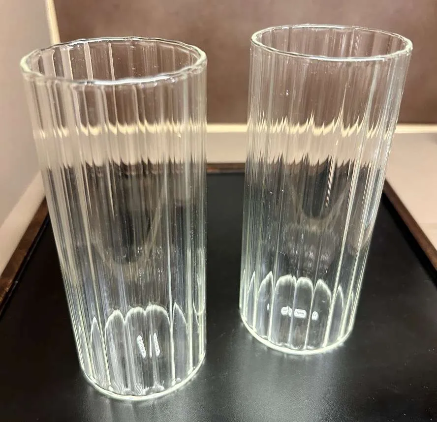 Trendy Glazen Ribble Model – 400 ml (Set van 2)