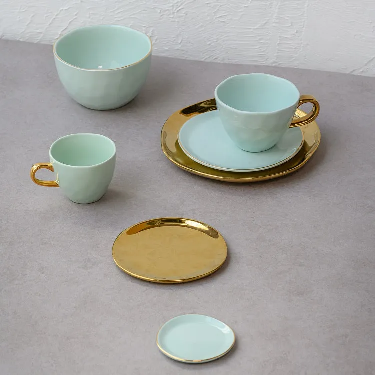 Good Morning cappuccino / thee kop celadon gouden oor Urban Nature Culture