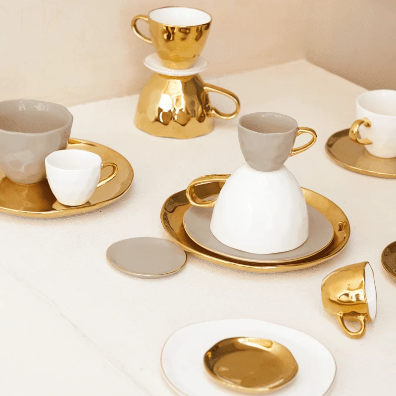 Urban Nature Culture - Good Morning - Bord - Gold - Ø9 cm