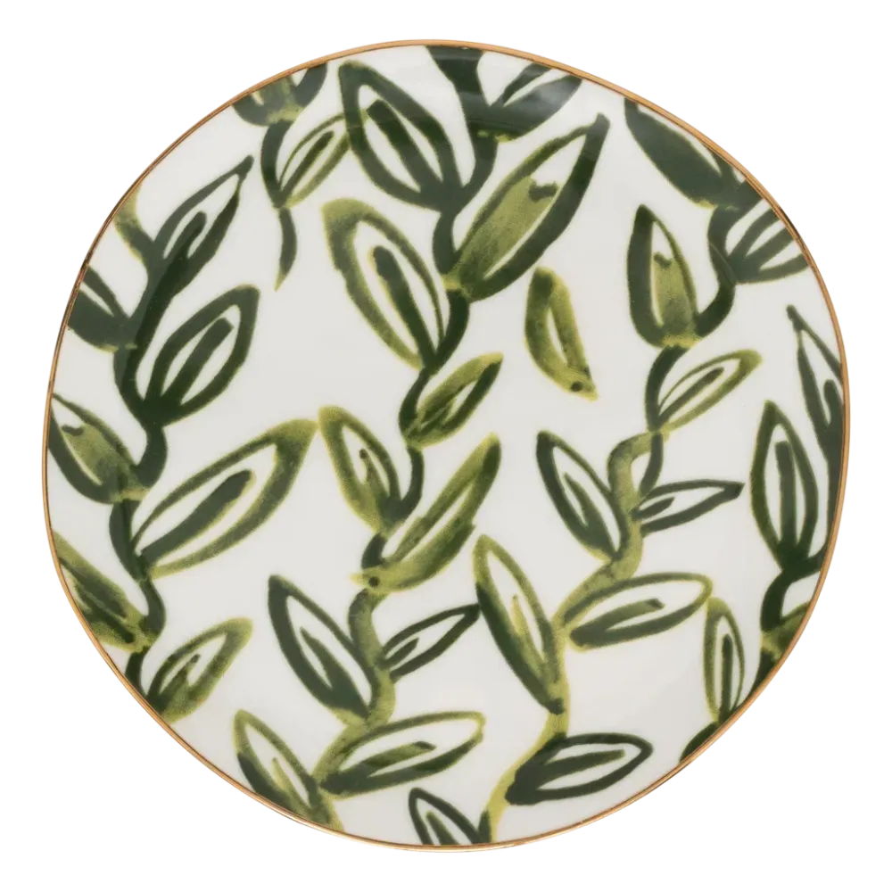 Urban Nature Culture Good Morning bord Leaves - Evergreen Sprig - 17x1cm