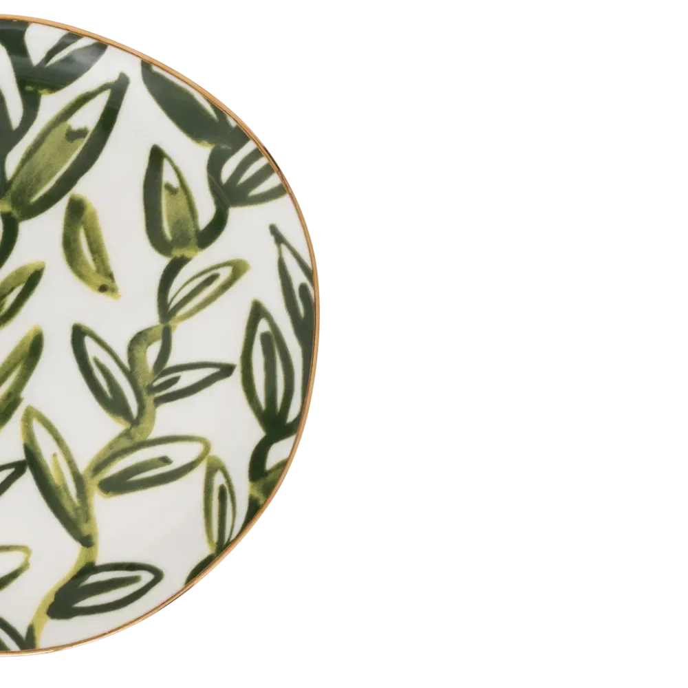 Urban Nature Culture Good Morning bord Leaves - Evergreen Sprig - 17x1cm