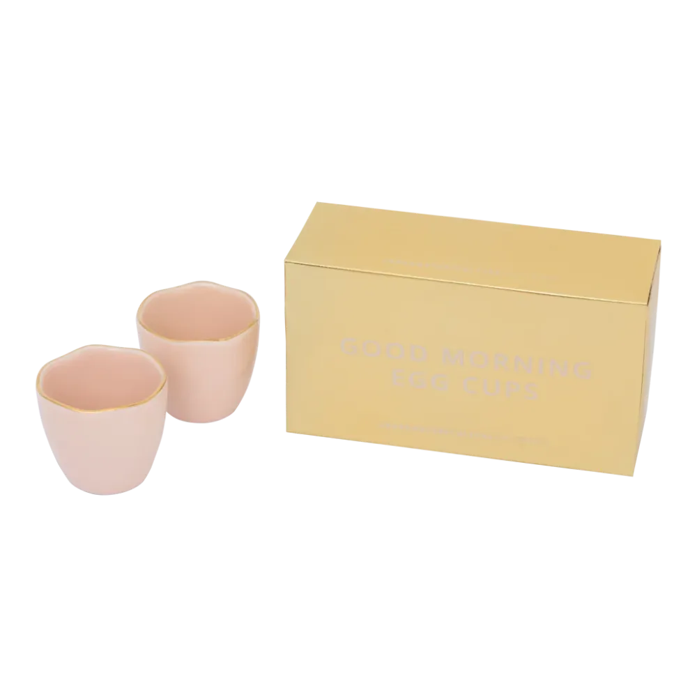 Urban Nature Culture Good Morning eierdop - Old Pink - set van 2 - cadeauverpakking - 5x5cm