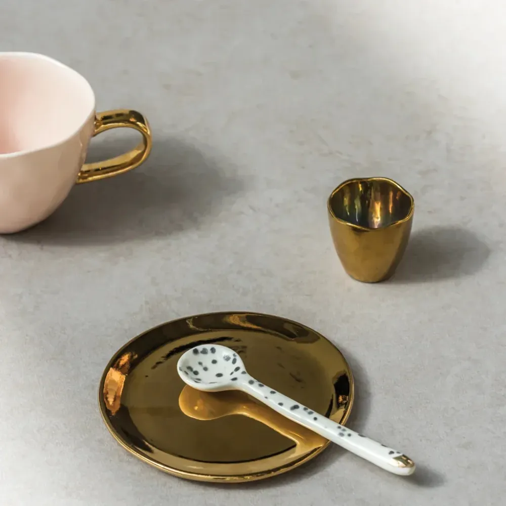 Urban Nature Culture Good Morning eierdop - Goud - set van 2 cadeauverpakking - 5x5cm