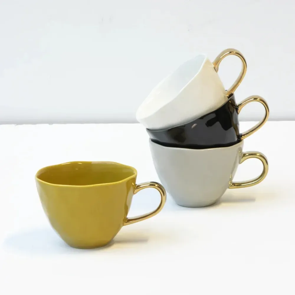 Urban Nature Culture Good Morning kopje Cappuccino/Tea - Amber Green - 11x8cm
