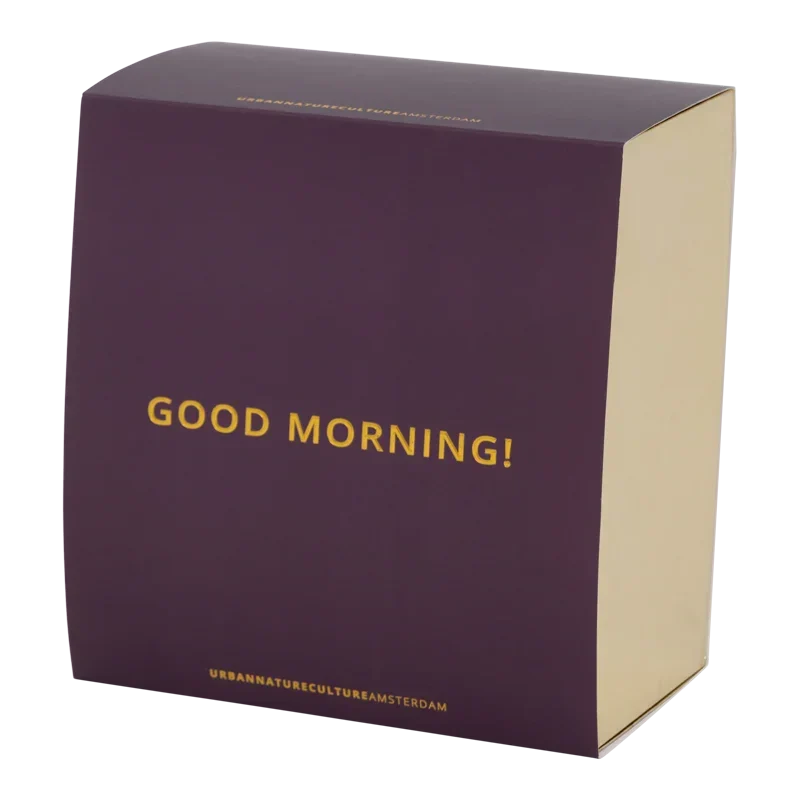 Urban Nature Culture Good Morning kopje Cappuccino/Tea en bord Papaya/Old Pink - set van 4 - cadeauverpakking