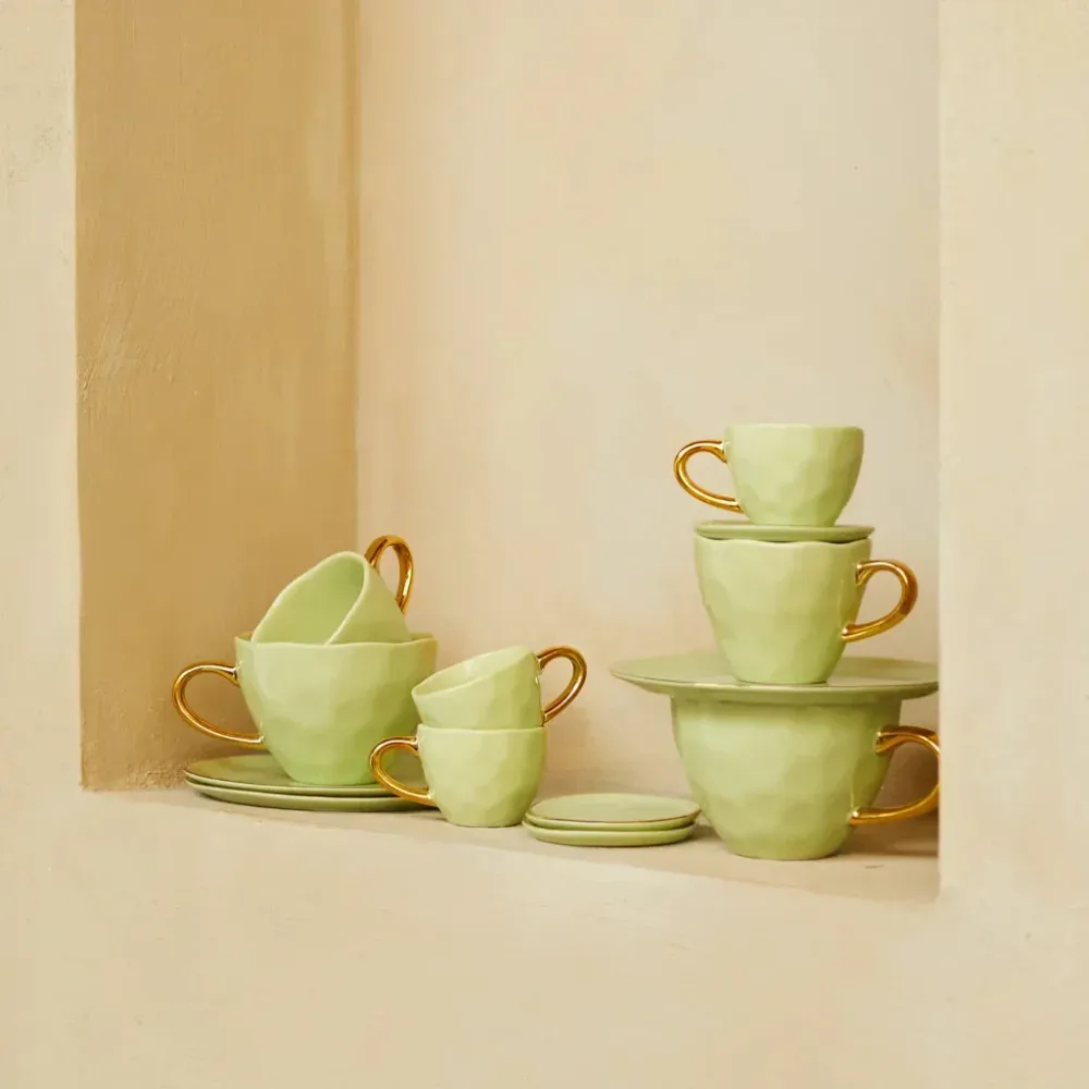 Urban Nature Culture Good Morning kopje Espresso - Pale Green - 6,5x5,2cm