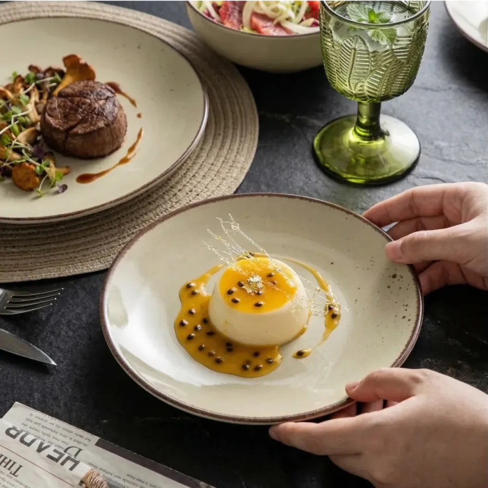 Vaatwerkset Beige Keramiek 48-delig - Diner- en Dessertborden, Kommen, Mok