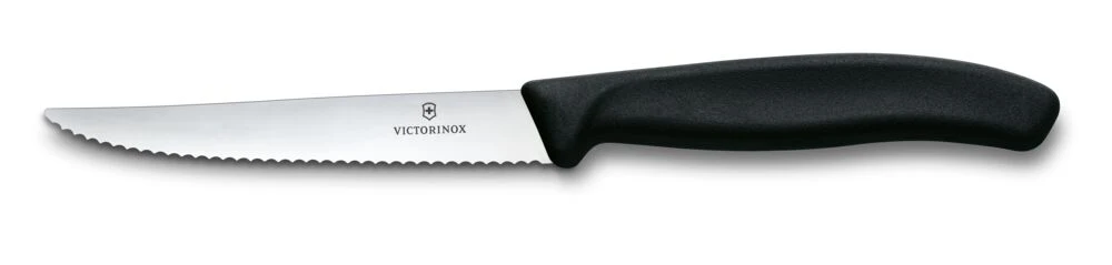 Victorinox Swiss Classic, steakmessen set, 6pcs, 11cm, golvend, zwart