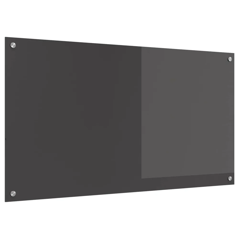 Keukenachterwand Donkergrijs 110 x 60 cm gehard glas vidaXL