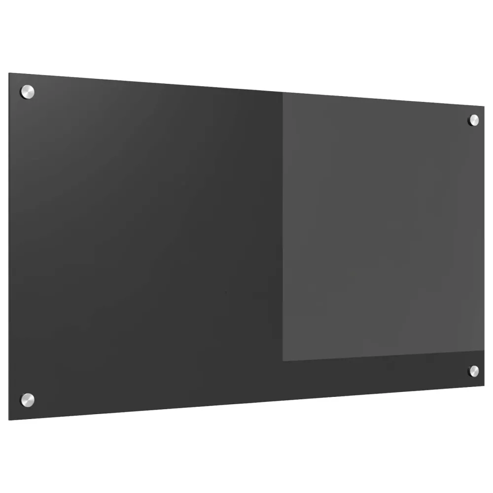 Keukenachterwand Donkergrijs 90 x 50 cm gehard glas vidaXL