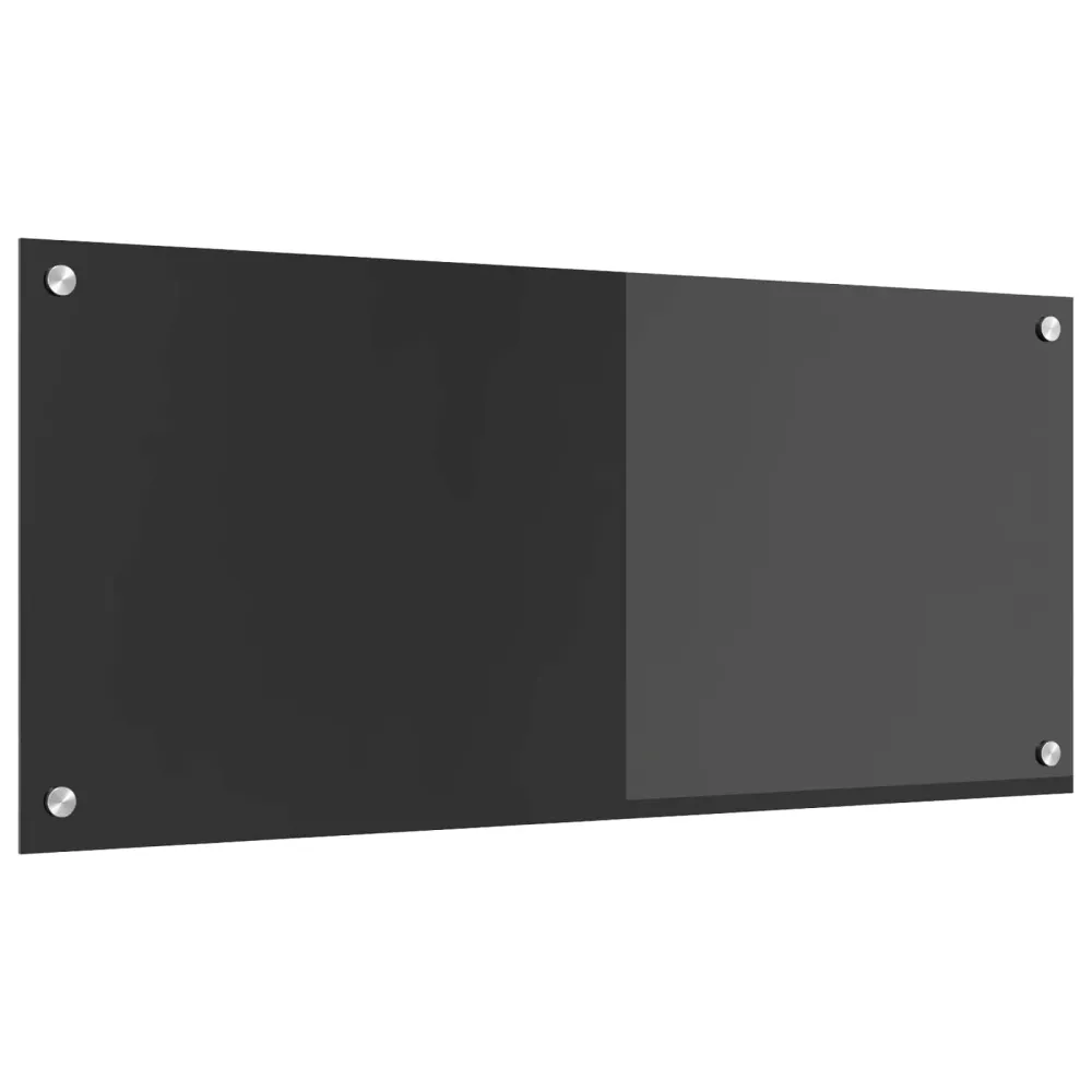 Keukenachterwand Donkergrijs 90 x 40 cm gehard glas vidaXL