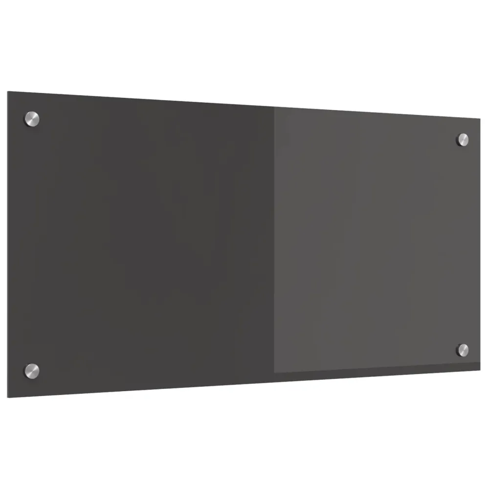 Keukenachterwand Donkergrijs 80 x 40 cm gehard glas vidaXL
