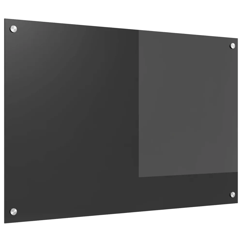 Keukenachterwand Donkergrijs 90 x 60 cm gehard glas vidaXL