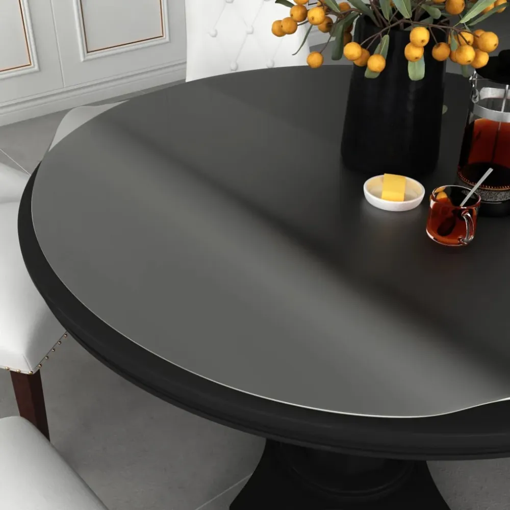 Tafelbeschermer Ø100 cm 1,6 mm PVC mat vidaXL