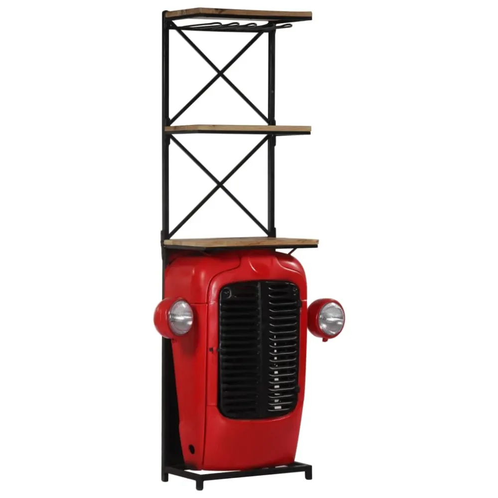 Wijnkast tractor 49x31x172 cm massief mangohout vidaXL