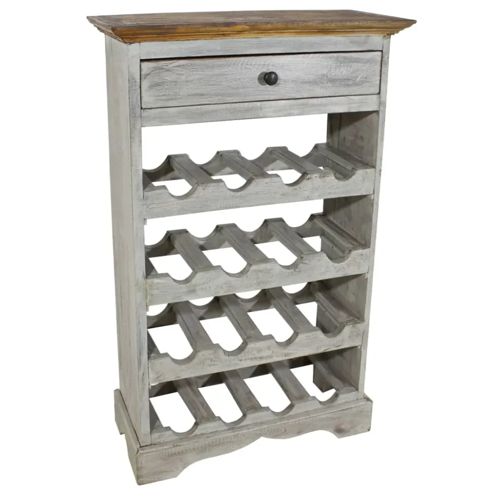 Wijnrek 55x23x85 cm massief mahoniehout vidaXL