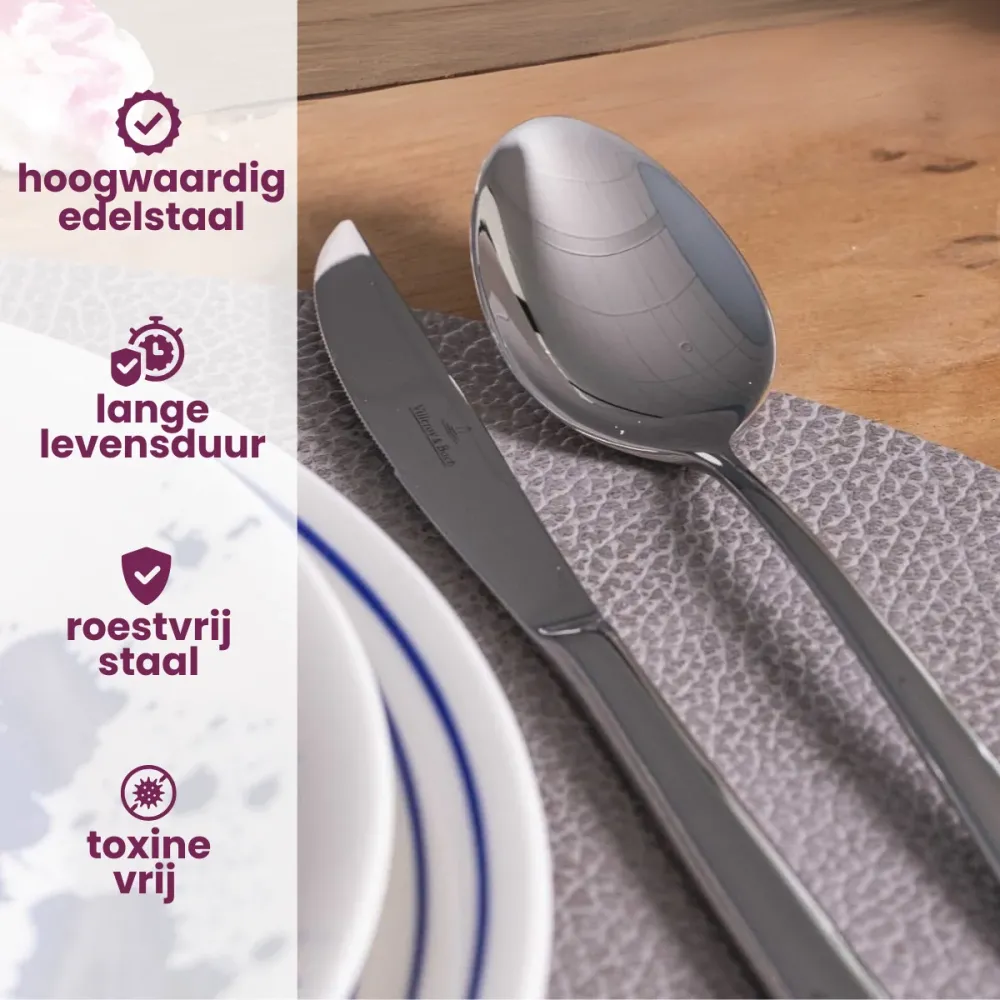 Villeroy & Boch Bestekset Piemont - 18/10 RVS - 4-delig / 1 persoons