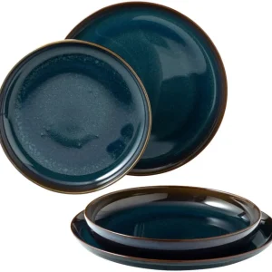 Villeroy & Boch Bordenset Crafted - Denim Blauw - 4-delig / 2 personen - 2 diepe borden & 2 ontbijtborden