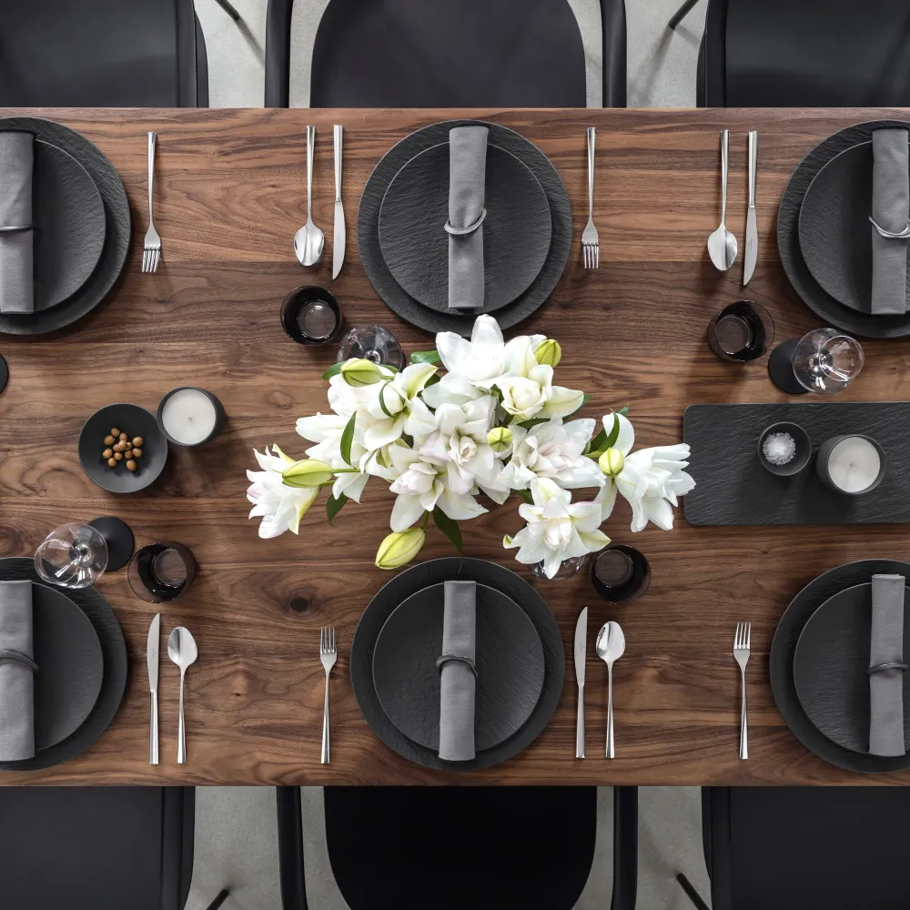 Villeroy & Boch Dinerbord Manufacture Rock - Zwart - ø 25 cm